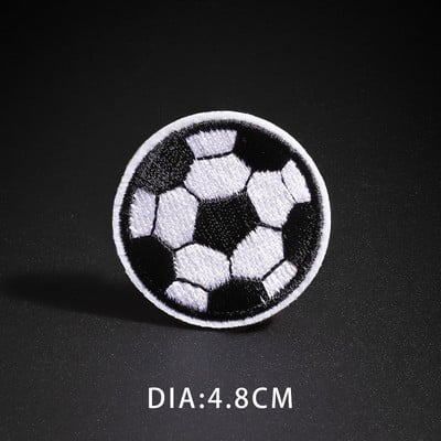 Smalki sporta beisbola basketbola ielāpi apģērbu dekorēšanai 3D izšūti futbols regbija bumbu aplikācijas Bērnu apģērba nozīmītes