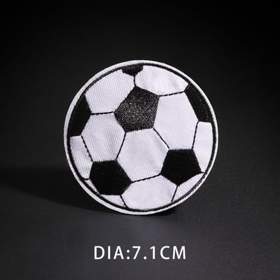 Smalki sporta beisbola basketbola ielāpi apģērbu dekorēšanai 3D izšūti futbols regbija bumbu aplikācijas Bērnu apģērba nozīmītes