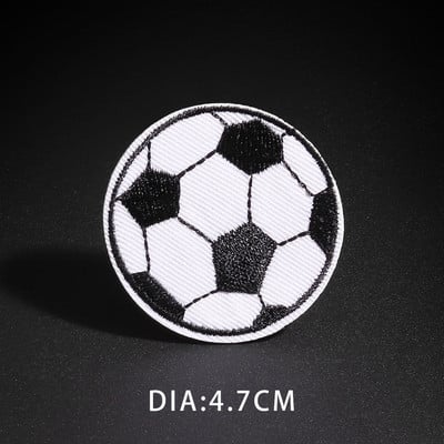 Smalki sporta beisbola basketbola ielāpi apģērbu dekorēšanai 3D izšūti futbols regbija bumbu aplikācijas Bērnu apģērba nozīmītes