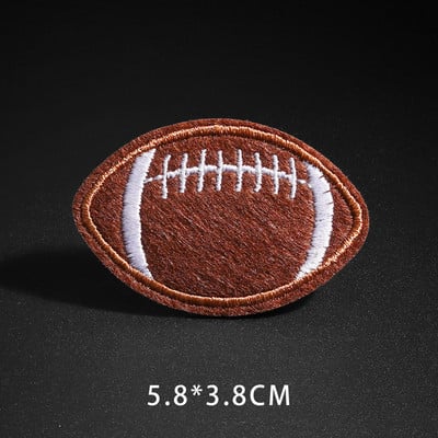 Smalki sporta beisbola basketbola ielāpi apģērbu dekorēšanai 3D izšūti futbols regbija bumbu aplikācijas Bērnu apģērba nozīmītes
