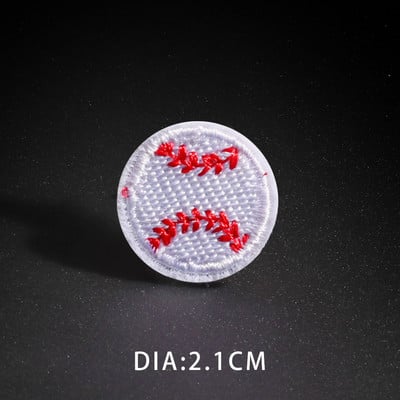 Smalki sporta beisbola basketbola ielāpi apģērbu dekorēšanai 3D izšūti futbols regbija bumbu aplikācijas Bērnu apģērba nozīmītes