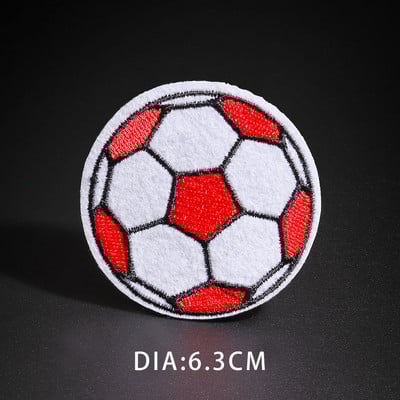 Smalki sporta beisbola basketbola ielāpi apģērbu dekorēšanai 3D izšūti futbols regbija bumbu aplikācijas Bērnu apģērba nozīmītes