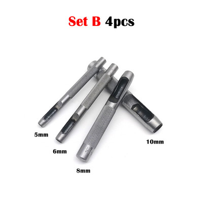 Aukštos kokybės plienas 1mm 2mm 3mm 4mm 5mm 6mm nuo 8mm iki 20mm apvalios skylės perforavimo įrankis tuščiaviduris pjaustytuvas, skirtas odiniams rankdarbiams su diržo krepšiu drabužiais