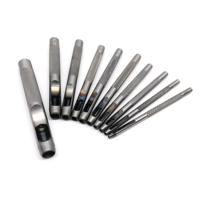 Aukštos kokybės plienas 1mm 2mm 3mm 4mm 5mm 6mm nuo 8mm iki 20mm apvalios skylės perforavimo įrankis tuščiaviduris pjaustytuvas, skirtas odiniams rankdarbiams su diržo krepšiu drabužiais