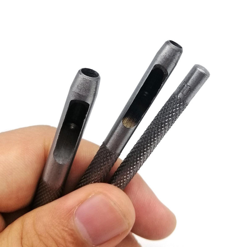 Aukštos kokybės plienas 1mm 2mm 3mm 4mm 5mm 6mm nuo 8mm iki 20mm apvalios skylės perforavimo įrankis tuščiaviduris pjaustytuvas, skirtas odiniams rankdarbiams su diržo krepšiu drabužiais