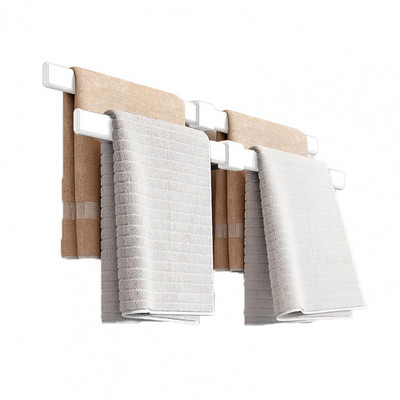 Πετσέτα ράβδος συμπαγής κόλλα Διμερής Διαστημική Αλουμινένια θήκη οργάνωσης πετσετών Μπάνιου Προμήθειες Τουαλέτας Κρεμάστρα για πετσέτες Θήκη για πετσέτες