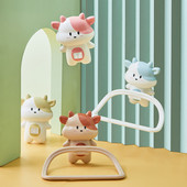 PP karikatūra Govs dvieļu plaukts, pie sienas stiprināms vannas istabas tualetes bērnu piekarināms dvieļu turētājs, pakarināms dvieļu turētāja gredzens mājas virtuvei Colth