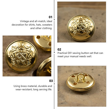 Месингово копче Копчета за дрехи Шиене на катарами Подарък за рожден ден Костюм Декоративно палто Дънкови панталони Мъжки