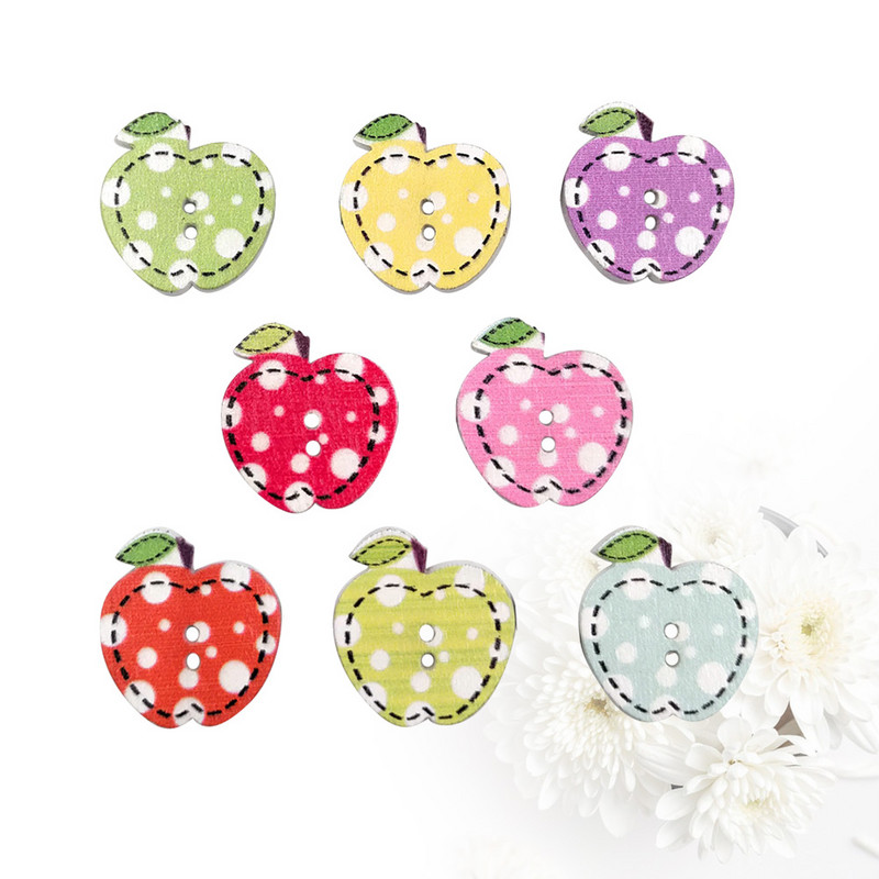 Ποικιλία εμπριμέ αγκράφες καρύδας Κινούμενα σχέδια ξύλινα κουμπιά Πολύχρωμες χειροτεχνίες για παιδιά