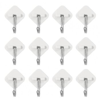 Organizer Hooks 12Pcs Excellent Πολλαπλών Χρήσεων 3 στυλ Επιτοίχια Καπέλο Ρούχα Κρεμαστοί γάντζοι για το νοικοκυριό