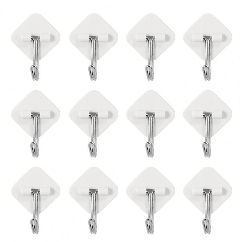 Organizatora āķi 12 gab. Lieliski daudzfunkcionāli 3 stilu pie sienas stiprināmi cepures apģērbu pakaramie āķi mājsaimniecībai