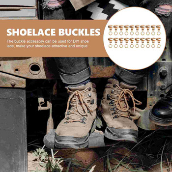 Rivet Shoestring Ορειχάλκινες πόρπες Boot Lace Hooks Kit Επισκευαστικές μπότες Κορδόνια αξεσουάρ παπουτσιών Φλάντζα