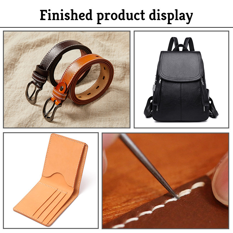 MIUSIE Profesionāli ādas koka roktura zīļu instrumenti sašūšanai Koka urbjmašīnas pozicionēšana viena ķirbja roktura īlens Āda