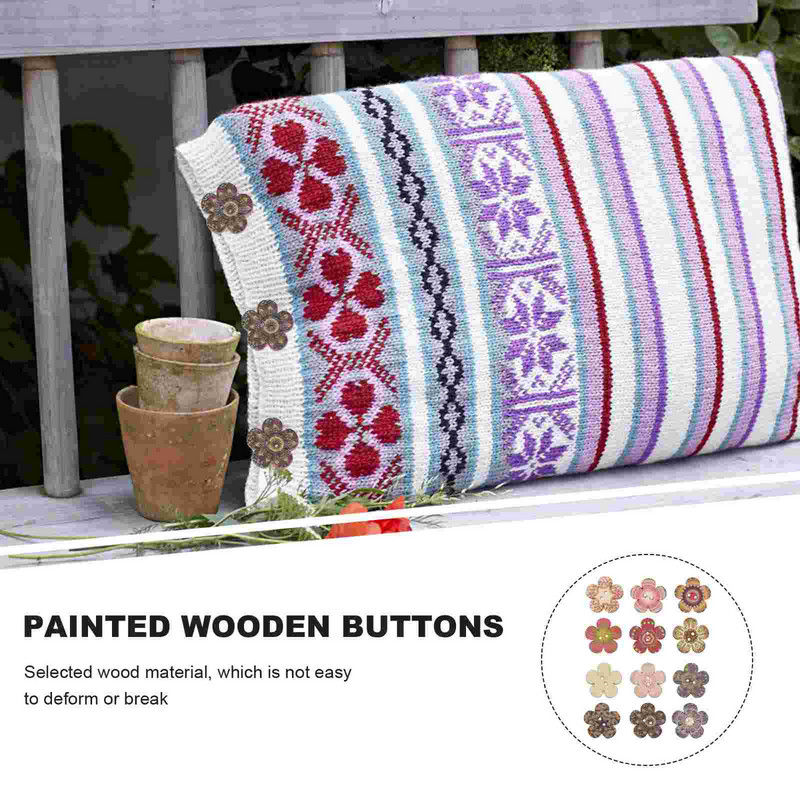 100 gab konfeti krāsaini ziedu apģērba poga DIY dekoru pogas Helovīna dekorēšana