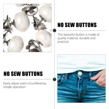20 τμχ Pearl Button Instant No Sew Buttons Κουμπιά χωρίς νύχια για φούστα πουκαμίσου