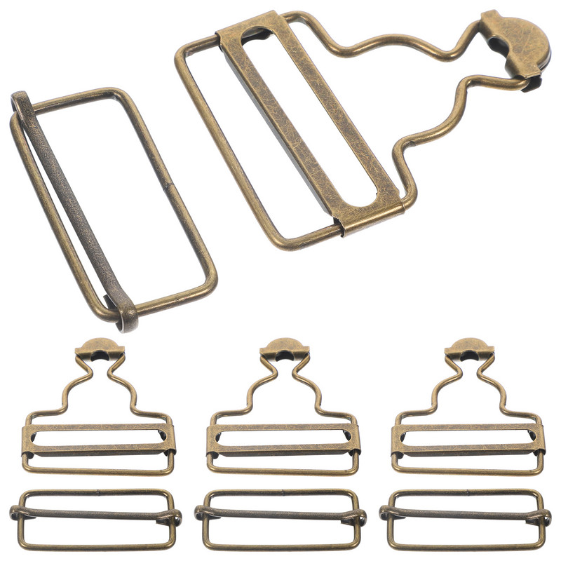 4 vnt kombinezono dirželio kabliukai Metaliniai kombinezonai sagtys „pasidaryk pats“ rankdarbiai su antkrūtiniu kelnės, kelnės, sagos, moliūgų sagtys, siuvimo drabužiai, kelnaitės