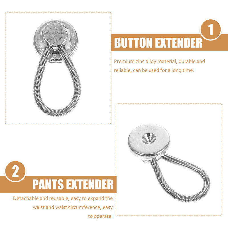 Stingrākas apkakles pagarinātāji Vīriešu krekli Džinsi Jostas jostas Bikses Elastīgs nestuves