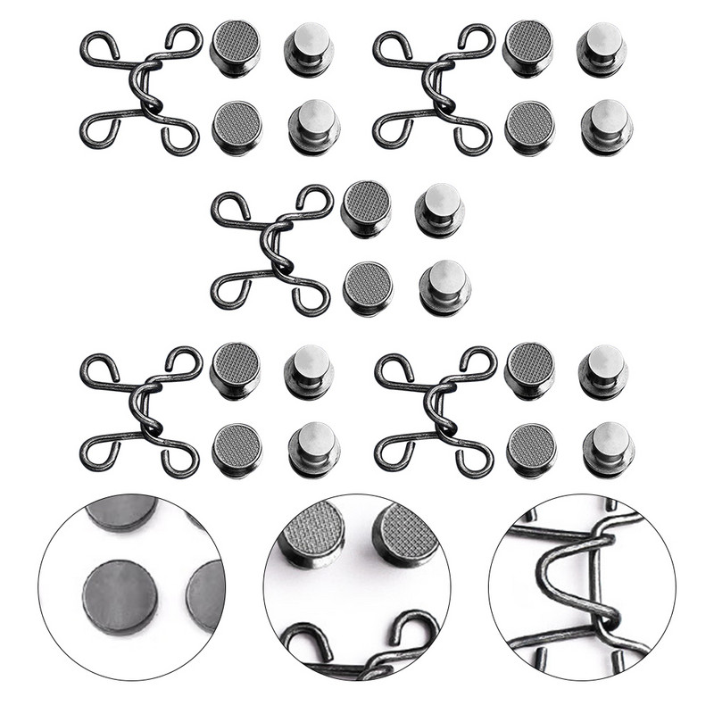 5 komplekts, tievs viduklis, spiedpoga Perfect Fit tūlītējas pogas, DIY sieviešu jostas instruments, iestatījums, vēdera muskuļi, aizdares, drēbes