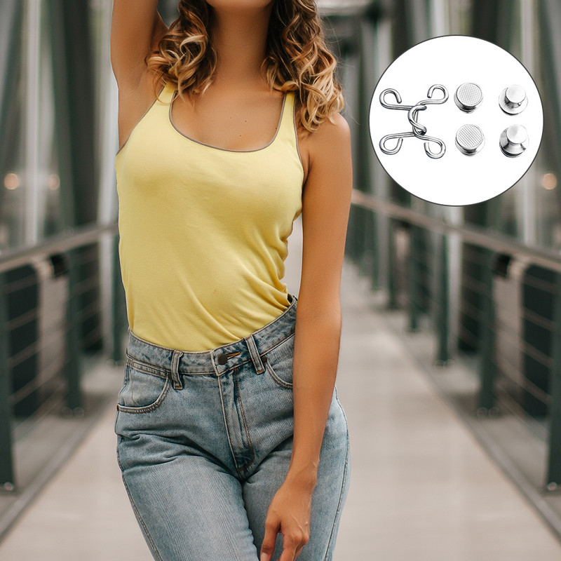 5 komplekts, tievs viduklis, spiedpoga Perfect Fit tūlītējas pogas, DIY sieviešu jostas instruments, iestatījums, vēdera muskuļi, aizdares, drēbes