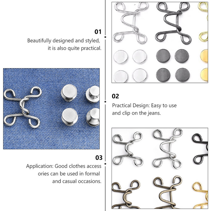 5 komplekts, tievs viduklis, spiedpoga Perfect Fit tūlītējas pogas, DIY sieviešu jostas instruments, iestatījums, vēdera muskuļi, aizdares, drēbes
