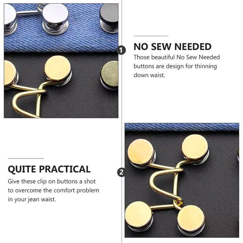 5 komplekts, tievs viduklis, spiedpoga Perfect Fit tūlītējas pogas, DIY sieviešu jostas instruments, iestatījums, vēdera muskuļi, aizdares, drēbes