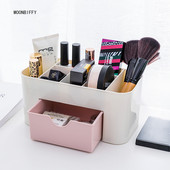 Διπλό στρώμα πλαστικό μακιγιάζ Organizers Storage Box Καλλυντικά Συρτάρια Jewelry Display Box Case Desktop Container Boxes Organizer