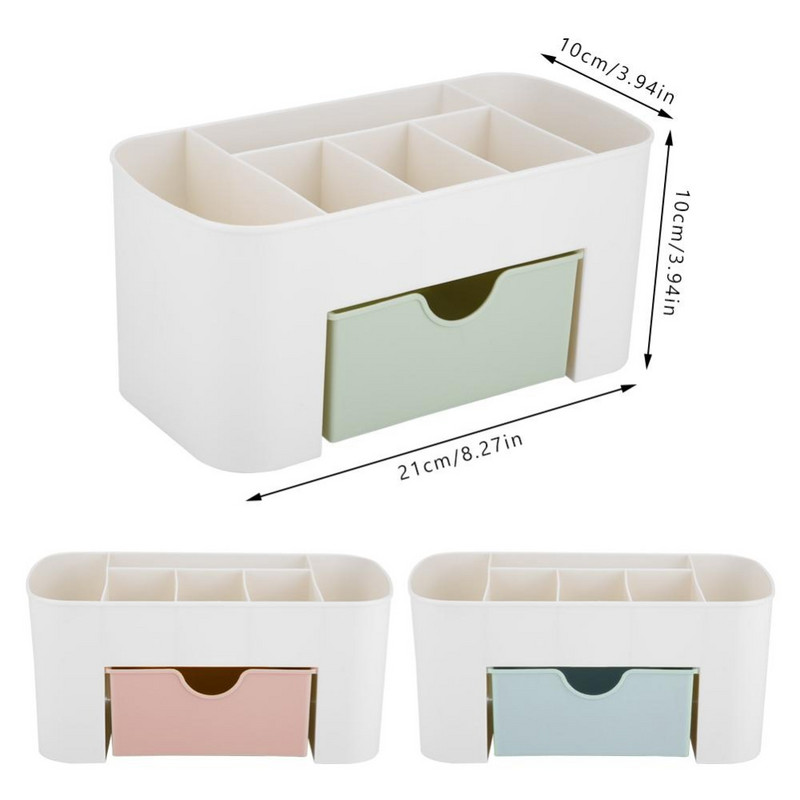 Διπλό στρώμα πλαστικό μακιγιάζ Organizers Storage Box Καλλυντικά Συρτάρια Jewelry Display Box Case Desktop Container Boxes Organizer
