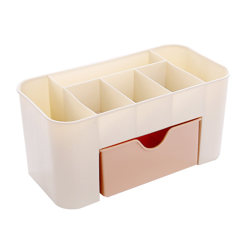 Διπλό στρώμα πλαστικό μακιγιάζ Organizers Storage Box Καλλυντικά Συρτάρια Jewelry Display Box Case Desktop Container Boxes Organizer
