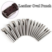 Ovālas formas ādas amatniecības caurumošanas komplekts perforators jostas pulksteņa siksniņa ādas apstrādei, stiprs, izturīgs instruments, elipses perforators