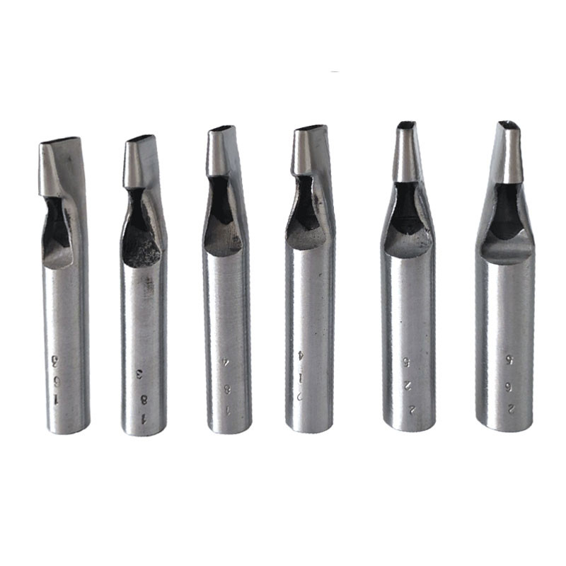 Ovālas formas ādas amatniecības caurumošanas komplekts perforators jostas pulksteņa siksniņa ādas apstrādei, stiprs, izturīgs instruments, elipses perforators