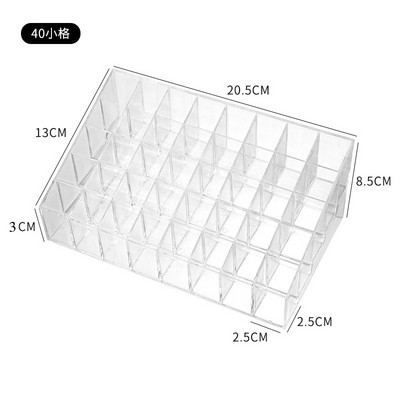 40 Grid Acrylic Lipstick Box Makeup Organizer Storage Box Κραγιόν organizer βερνίκι νυχιών Display Holder Cosmetic Organizer Box