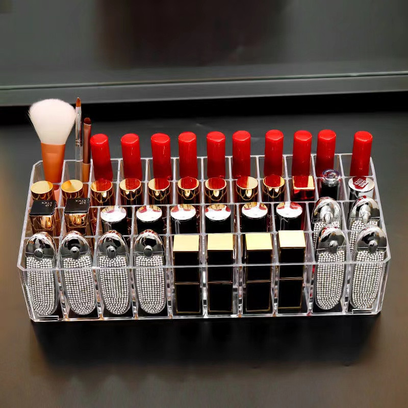 40 Grid Acrylic Lipstick Box Makeup Organizer Storage Box Κραγιόν organizer βερνίκι νυχιών Display Holder Cosmetic Organizer Box