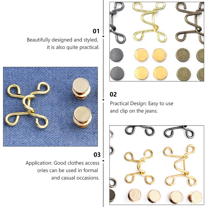5 komplekts vidukļa līnijas kostīmu rīks, pogas aizdare Sieviešu džinsu bikšturi Plānas nomaiņas Abs Džinsi