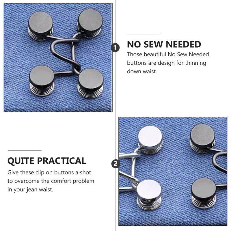 5 komplekts vidukļa līnijas kostīmu rīks, pogas aizdare Sieviešu džinsu bikšturi Plānas nomaiņas Abs Džinsi