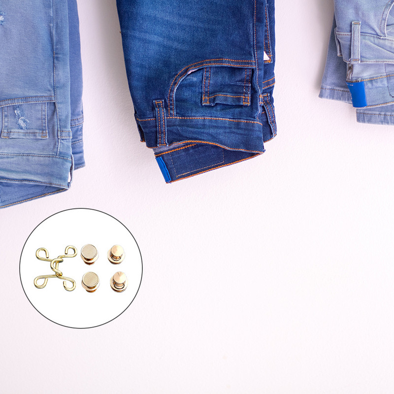 5 komplekts vidukļa līnijas kostīmu rīks, pogas aizdare Sieviešu džinsu bikšturi Plānas nomaiņas Abs Džinsi