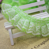 1M jaunākā kroku mežģīņu auduma lente 4cm zila violeta mežģīņu apdare DIY rozā zaļa mežģīņu materiāls Guipure amatniecības piederumi šūšana KQ40