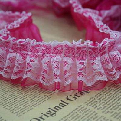 1M jaunākā kroku mežģīņu auduma lente 4cm zila violeta mežģīņu apdare DIY rozā zaļa mežģīņu materiāls Guipure amatniecības piederumi šūšana KQ40