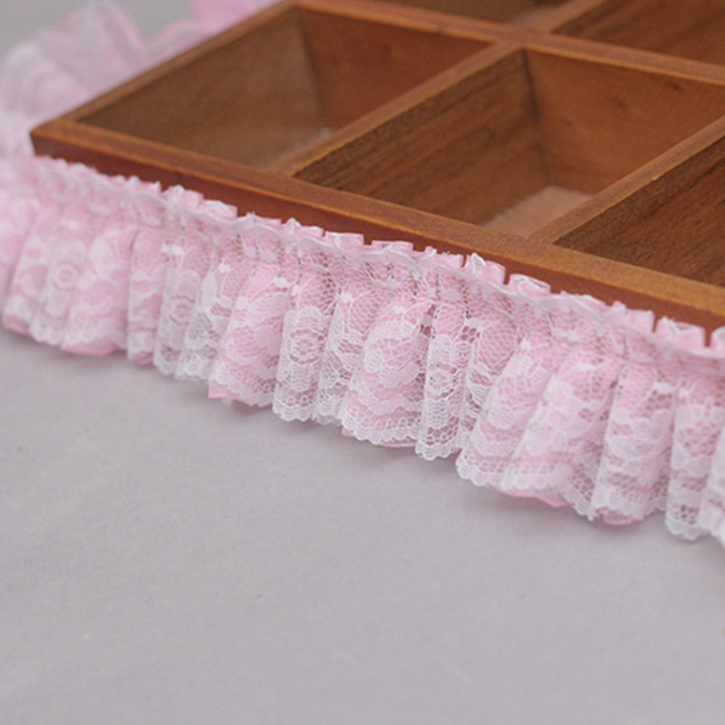 1M jaunākā kroku mežģīņu auduma lente 4cm zila violeta mežģīņu apdare DIY rozā zaļa mežģīņu materiāls Guipure amatniecības piederumi šūšana KQ40