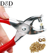 Grommet Eyelet Plier Set Eyelet Hole Punch Pnches Kit with 40pcs Metal Eyelets Grommet Tool Kit για δερμάτινη ζώνη ρούχων