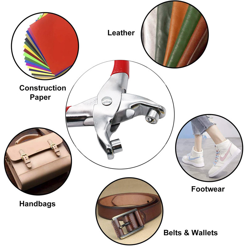 Grommet Eyelet Plier Set Eyelet Hole Punch Pnches Kit with 40pcs Metal Eyelets Grommet Tool Kit για δερμάτινη ζώνη ρούχων