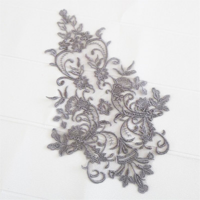 1buc 44X 26CM rochie de mireasă din raion auriu fildeș Piesă din spate din dantelă cu sferă rochie de mireasă cu dantelă din dantelă accesoriu DIY BD0301