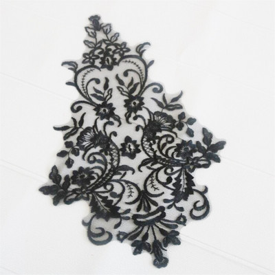 1buc 44X 26CM rochie de mireasă din raion auriu fildeș Piesă din spate din dantelă cu sferă rochie de mireasă cu dantelă din dantelă accesoriu DIY BD0301
