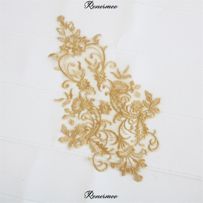 1buc 44X 26CM rochie de mireasă din raion auriu fildeș Piesă din spate din dantelă cu sferă rochie de mireasă cu dantelă din dantelă accesoriu DIY BD0301