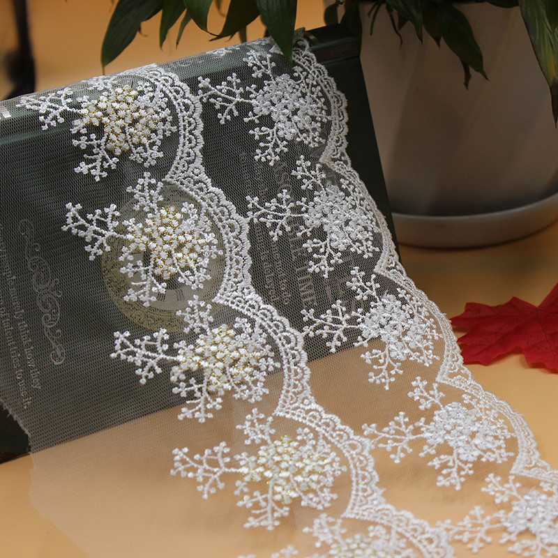 Πλάτος 11cm Μπεζ Λευκό Μαύρο Υλικό Ρούχων DIY Craft Κέντημα Γάμου Δαντέλα Διακοσμητικά Αξεσουάρ Ραπτικής Διακόσμηση σπιτιού