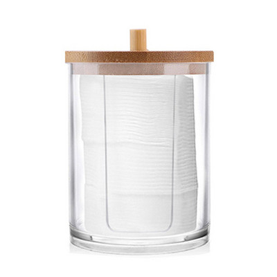 Vatipulga hoiukarbi meigikorraldajad Qtip konteineri kosmeetika väikeste vahetustega ehete säilituskarp bambusest kaanega purgi kodune hoiustamine