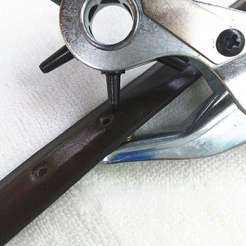 Περιστρεφόμενη λεπτή δερμάτινη πένσα 2-4,5 χιλιοστών Ζώνες διάτρησης με τρύπες ράψιμο Διάτρητη ζώνη ρολογιού Eyelet Pierce Leathercraft Tools