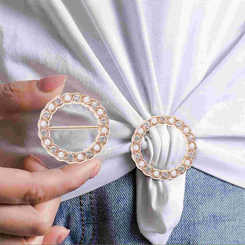 2 бр. Ризи с къс ръкав Щипка за дрехи Алуминиева тениска Катарами Шал Пръстен Пръстени Универсална мода