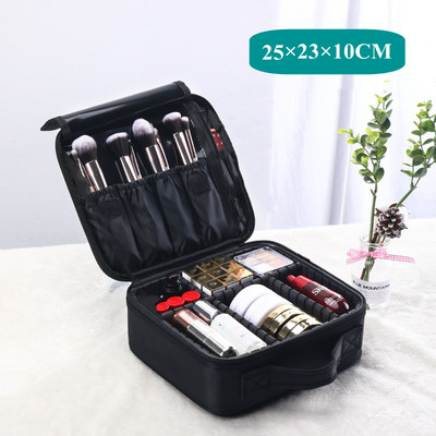 Lielas ietilpības aplauzuma komplekti ceļojumu kosmētikas soma sieviešu pārnēsājamai kosmētikas somiņai.