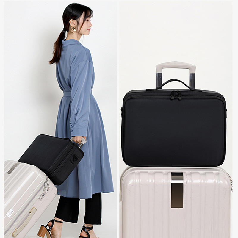 Lielas ietilpības aplauzuma komplekti ceļojumu kosmētikas soma sieviešu pārnēsājamai kosmētikas somiņai.