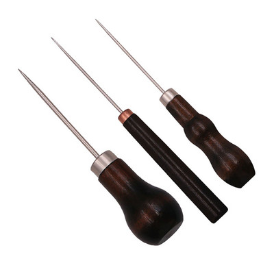 2/3Gb Profesionāla ādas koka roktura zīle DIY instrumenti ādas amatniecībai šūšanai šūšanas piederumi šūšanas izšūšanai